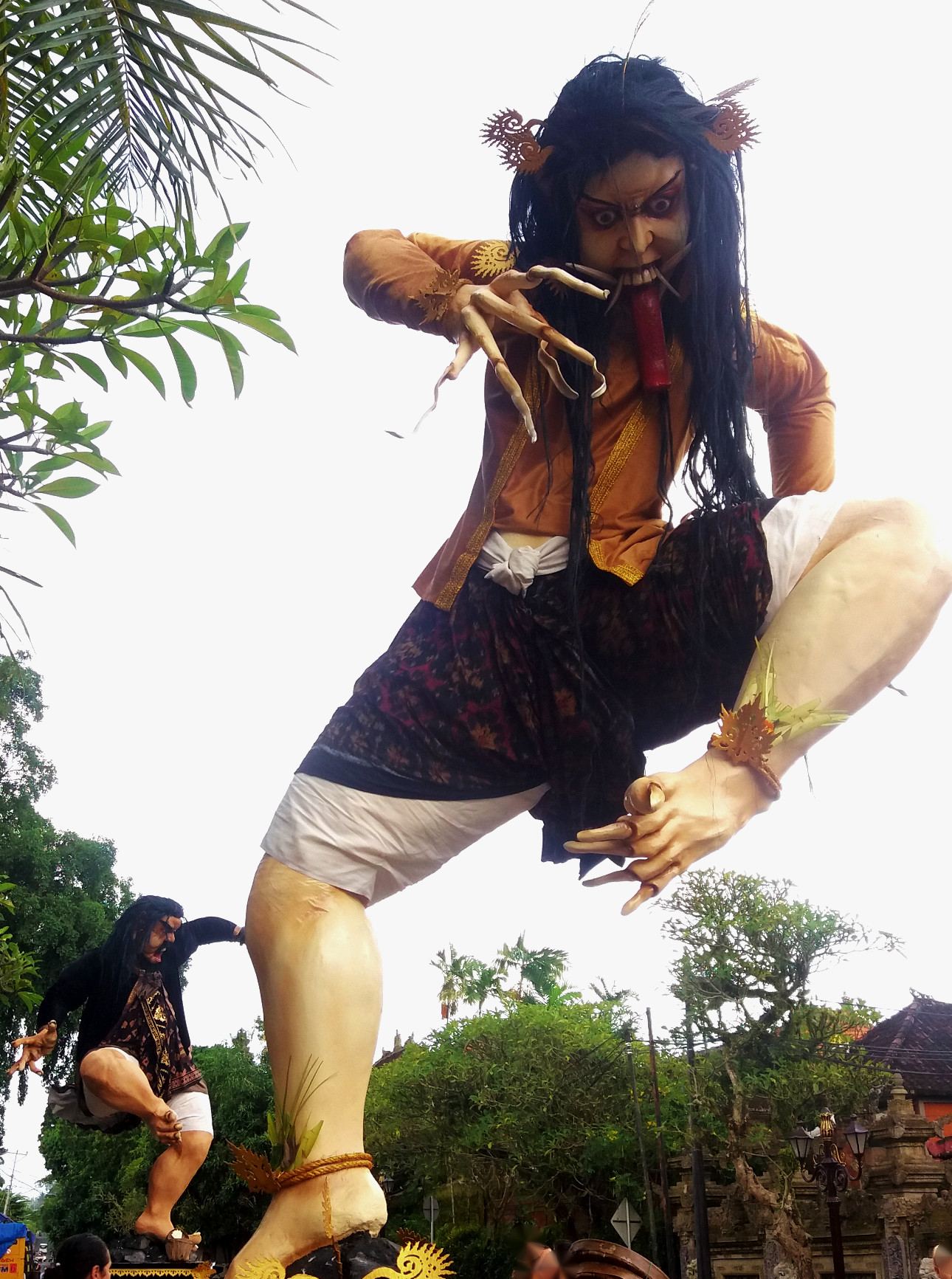 Ogoh-ogoh statue carried during the Ngrupuk parade in Ubud before Nyepi
