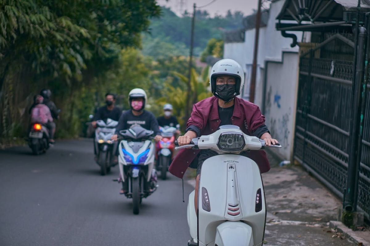 Scooter parked in Bali for getting around locally