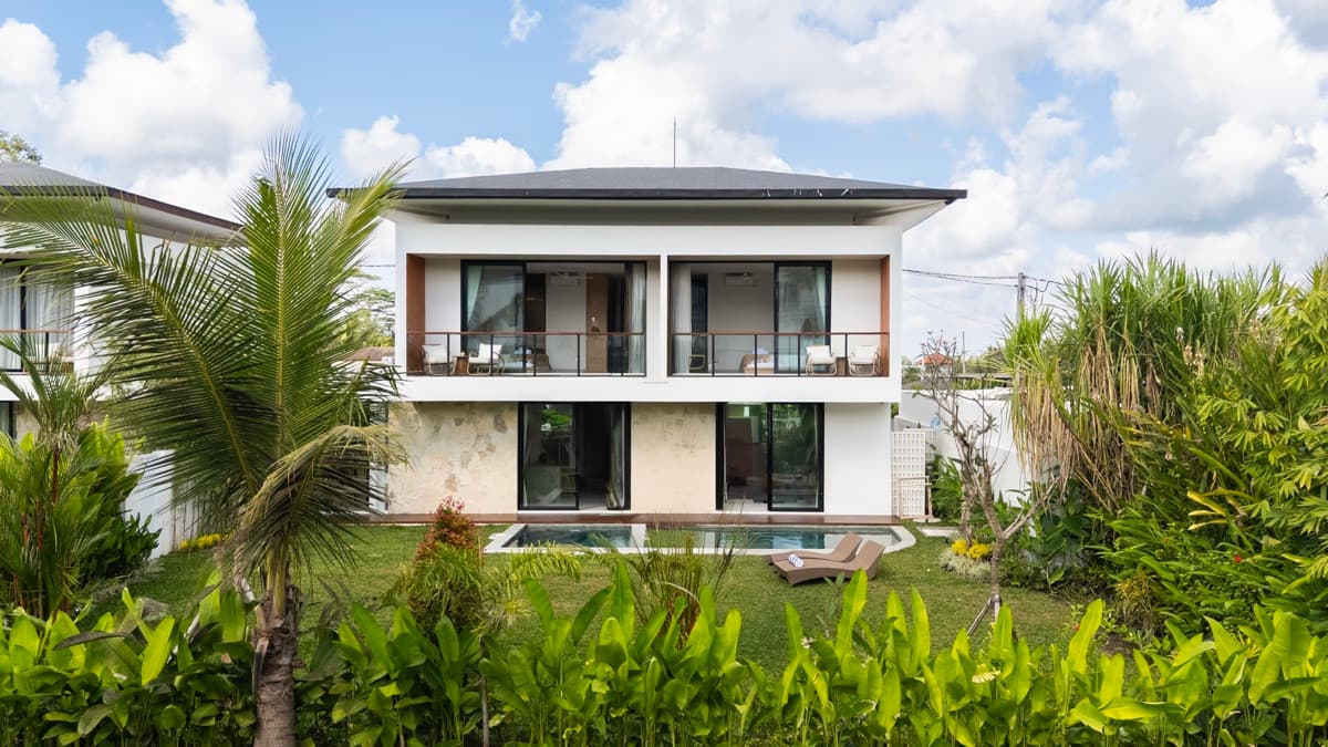Exterior of Hubuddha Two Bedroom Villa with private pool and tropical garden Ubud Bali